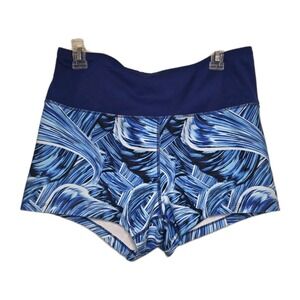 Loco Skailz‎ Performance Fishing Shorts Womens XL Blue Trippy Waves NWT